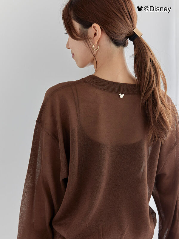 Disney】ミッキー/ロゴプリントシアーニット（トップス/ニット