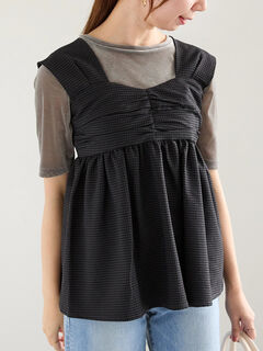 【極美品】MAX&Co　シアー ブラウス　3Dフラワー　シルク混　大きいサイズ シャツ・ブラウスの人気ランキング｜レディースファッション通販