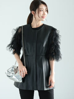 natsu さま専用LOU ANDREA フード付きブラウンベスト ベストの人気