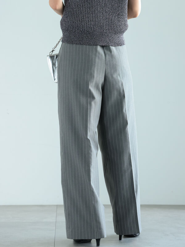 PATTERN ON PATTERN PANTS ストレートパンツ スラックス ROOP TOKYO パンツ スラックス SIDE LINE SLACKS サイドライン