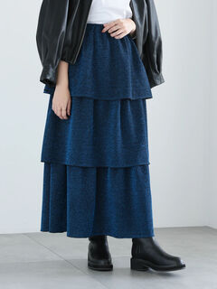 テチチ☆未使用☆レースのフレアスカート セール】 レースロングスカート（オフホワイト/サックスブルー