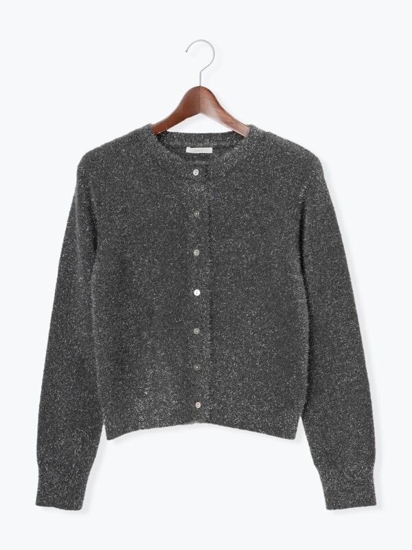 ラメシャギークルーカーディガン（トップス/カーディガン）【セール