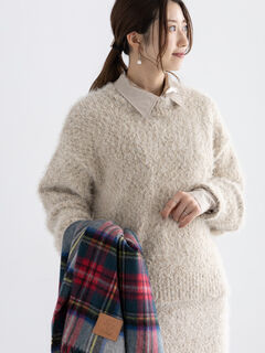 ティーチ TEECHI グッドアップニット シルクウール 2WAYタートル プルオーバー 37S ブラウン /DF ■OS レディース qtong033a_01b.jpg