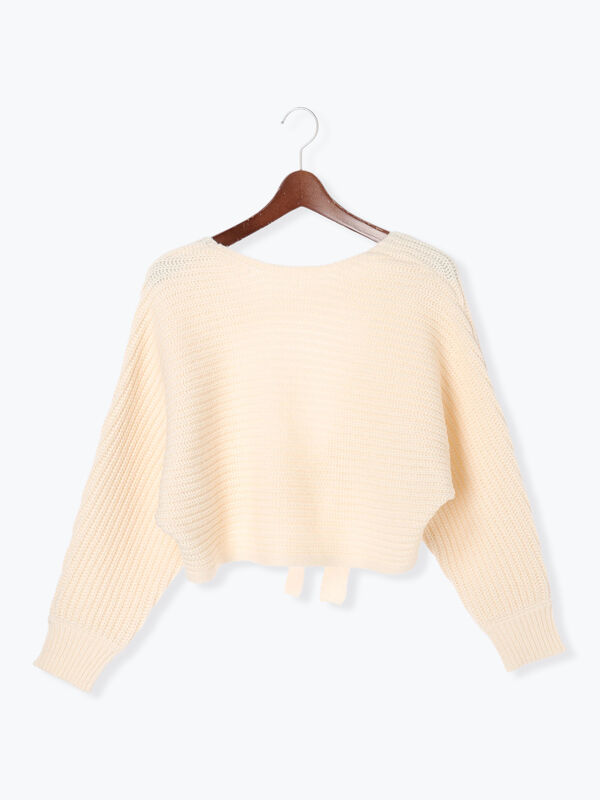 片畦2WAYバックリボンドルマンニット（トップス/ニット・セーター