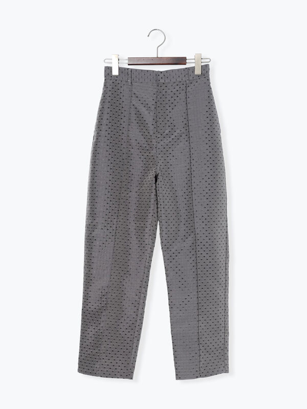 ドットジャカードテーパードパンツ（ボトムス/パンツ）【セール】｜Te