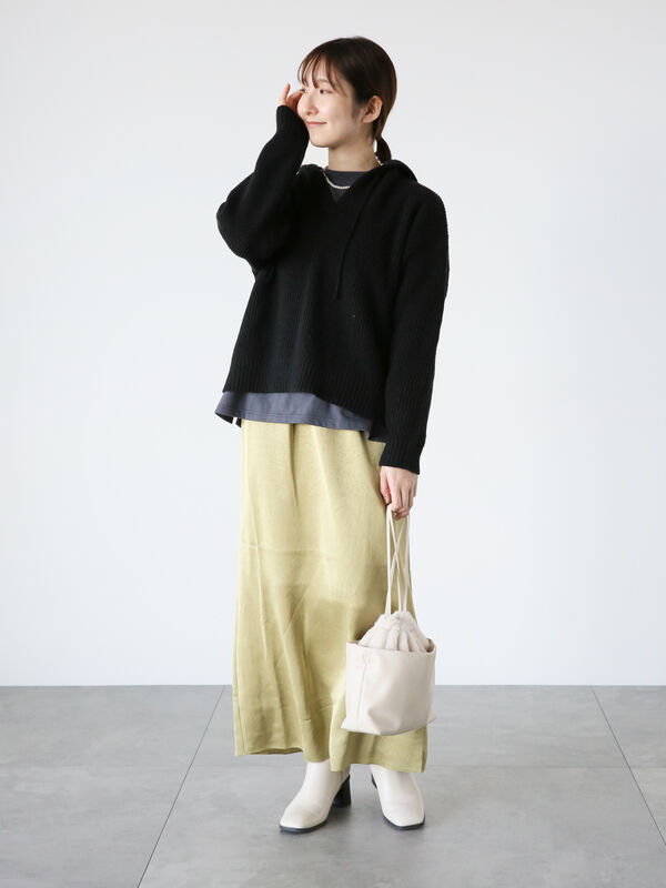 片畦フードニット（トップス/ニット・セーター）【セール】｜Te chichi