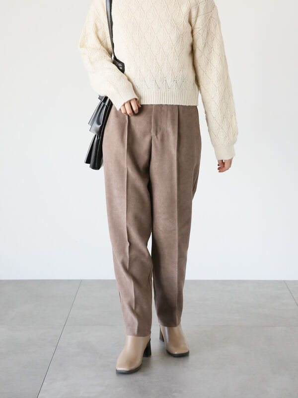 柄編みハイネックプルオーバーニット（トップス/ニット・セーター