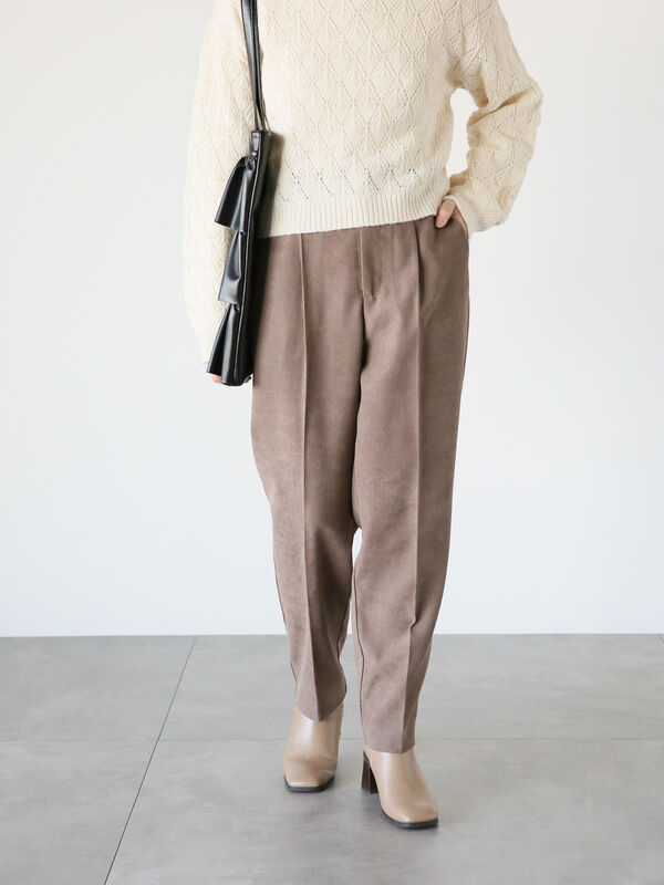 柄編みハイネックプルオーバーニット（トップス/ニット・セーター