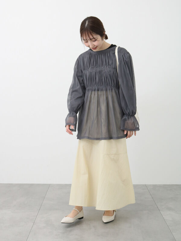 前後2WAYチュールリボントップス（トップス/シャツ・ブラウス