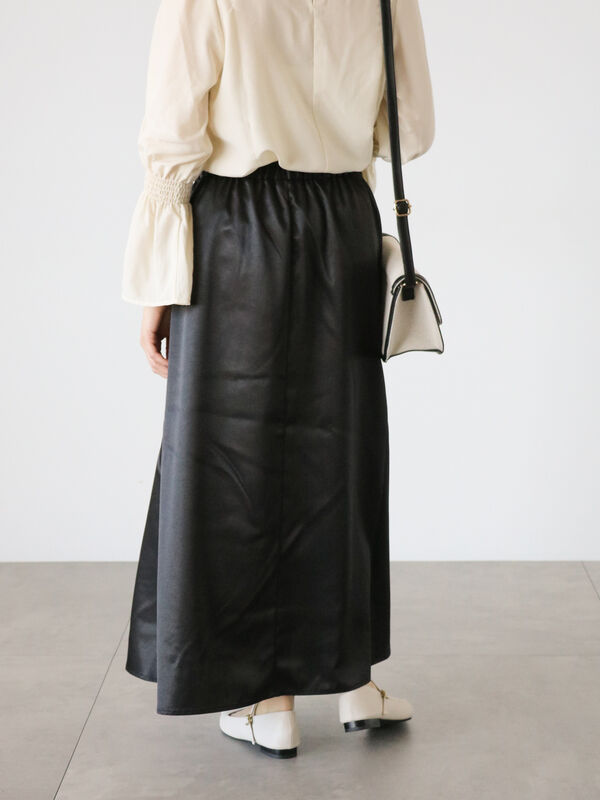 サテンフレアスカート（ボトムス/スカート）【セール】｜Te chichi