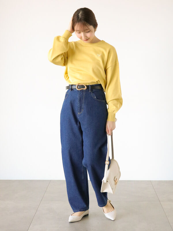 ロゴ刺繍ボリューム袖ニット（トップス/ニット・セーター）【セール