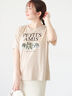 【接触冷感】犬モチーフプリントTシャツ（ベージュ）｜Te chichi TERRASSE（テチチ テラス）通販