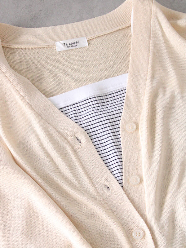 スパンコールVネックカーディガン（トップス/カーディガン