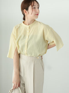 新品未使用　THETOE ポルトパフブラウス　イエローS Porto Puff Blouse – THE TOÉ