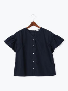 24時間限定値下げ！新品タグつき★SONO リズミックフレアブラウス ネイビー 24時間限定値下げ！新品タグつき☆SONO リズミックフレア