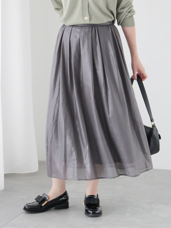 ペーパー加工ギャザースカート（ボトムス/スカート）【セール】｜Te