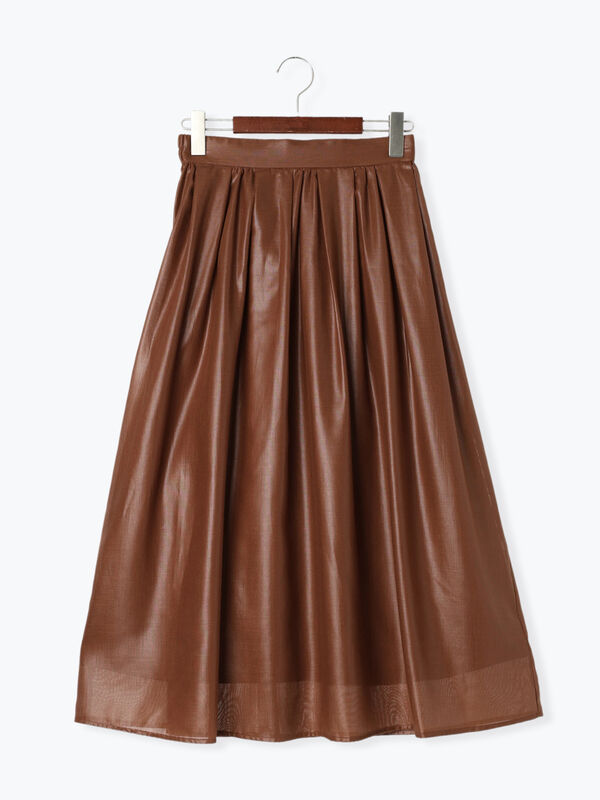 ペーパー加工ギャザースカート（ボトムス/スカート）【セール】｜Te