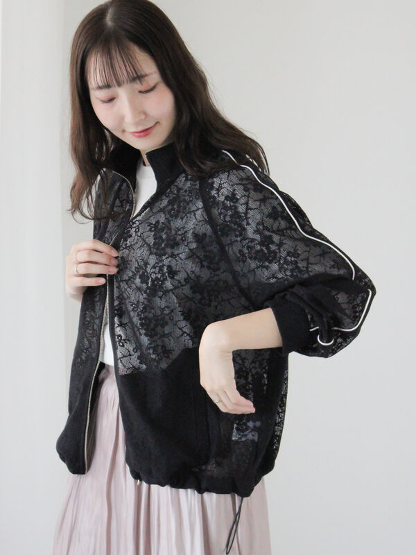 美品✨Merlette　レース　ジャケット　黒　総レース　定価8万 黒総レースジャケット【9号】 - ピンクハウス通販｜リサイクル
