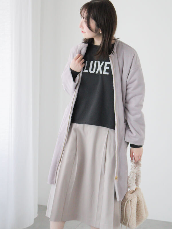 リバーシブルフェイクムートンコート（アウター/コート）【セール