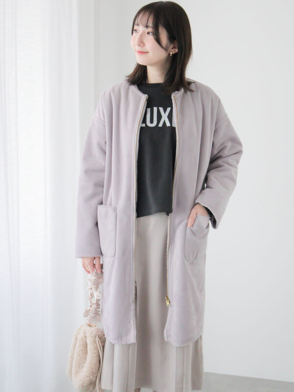 リバーシブルフェイクムートンコート（アウター/コート）【セール