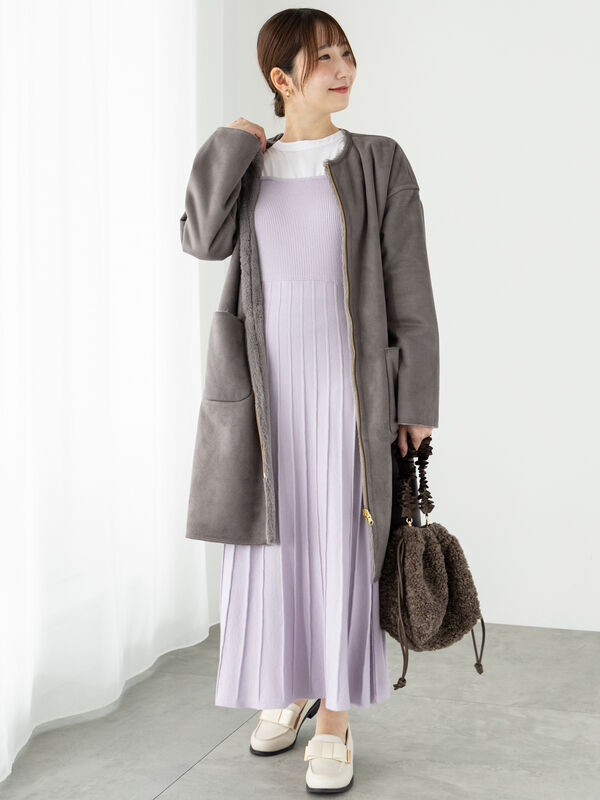 リバーシブルフェイクムートンコート（アウター/コート）【セール