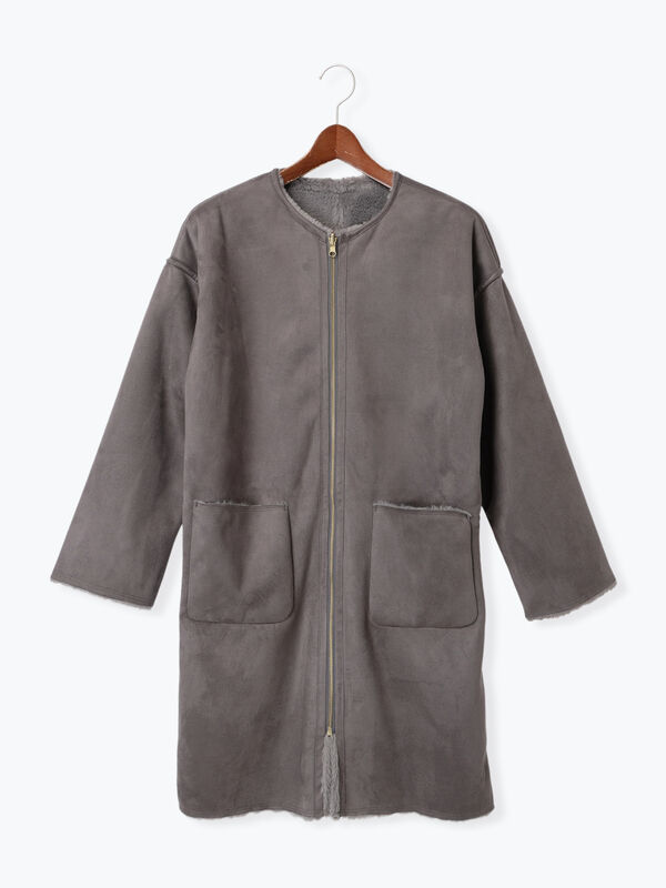 リバーシブルフェイクムートンコート（アウター/コート）【セール