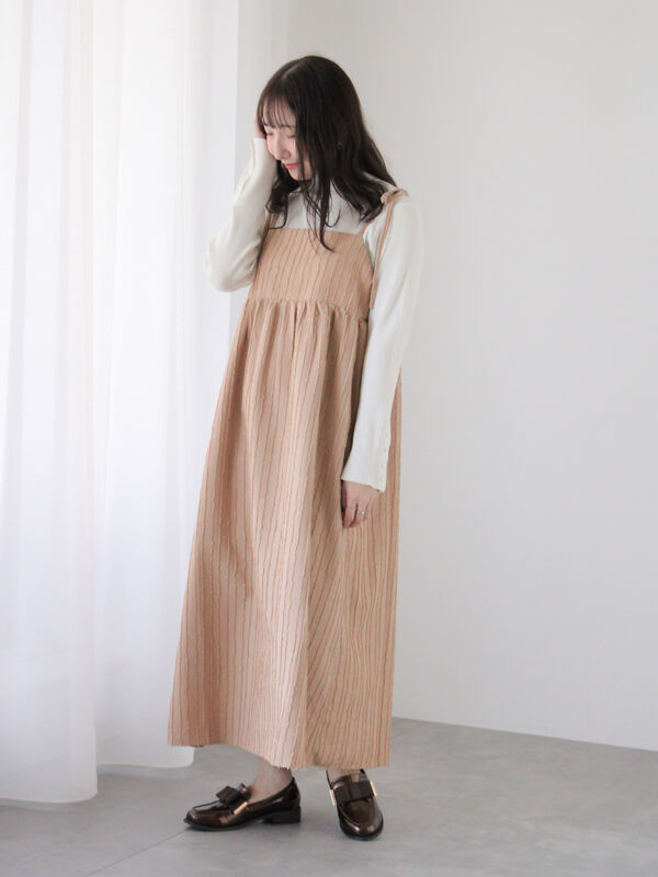 フリンジ肩リボンキャミワンピース（ワンピース/ワンピース）【セール