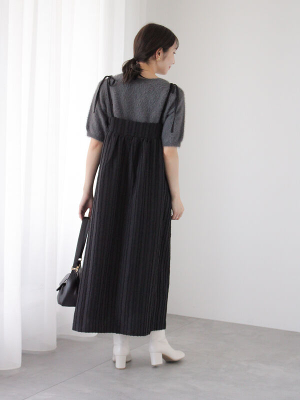 フリンジ肩リボンキャミワンピース（ワンピース/ワンピース）【セール