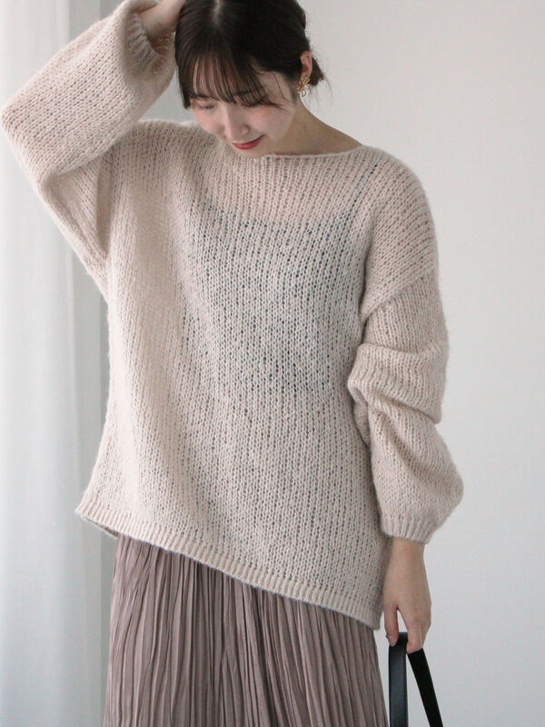 モヘヤライクシアーラメニット（トップス/ニット・セーター）【セール