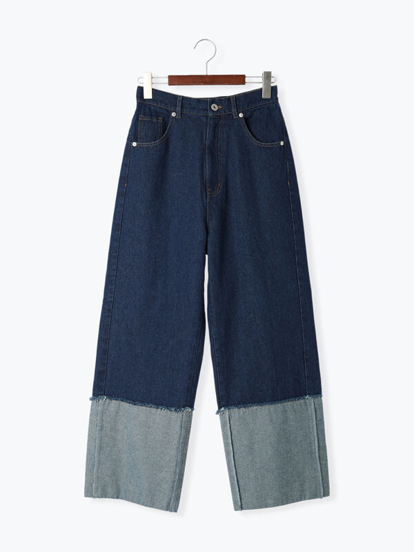 ◎ロールアップカットオフデニムパンツ（ボトムス/パンツ）【セール