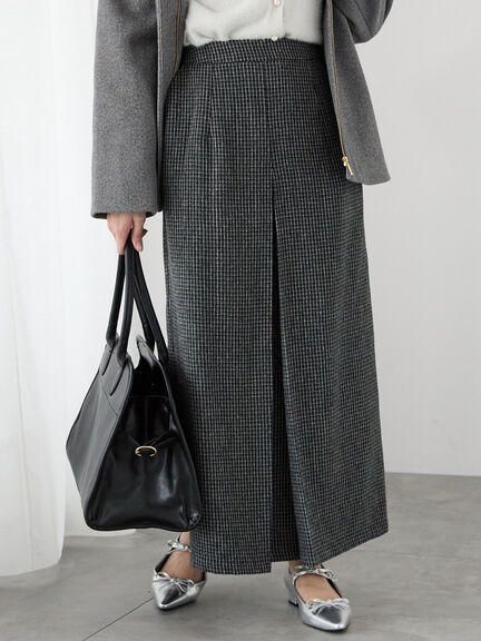 ツイードチェックフロントタックスカート（ベージュ/ブルー）｜Te chichi TERRASSE（テチチ テラス）通販