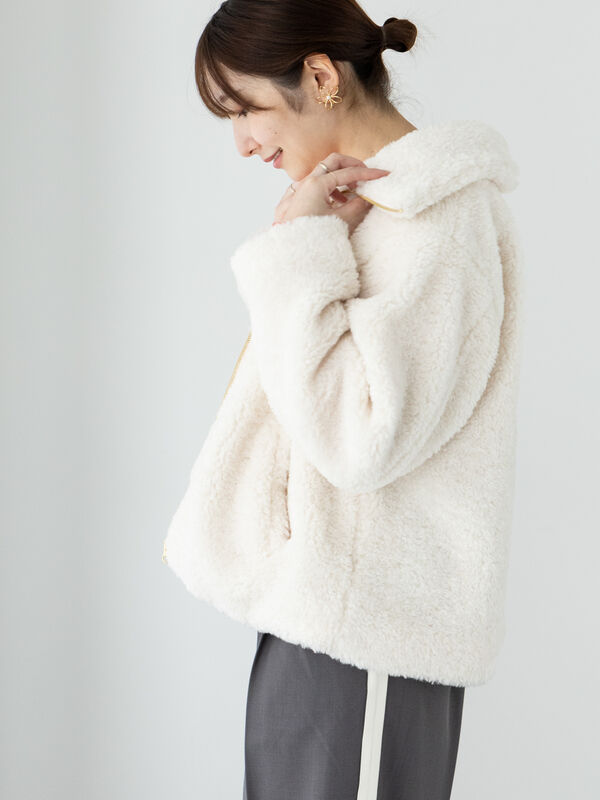 ボリュームボアブルゾン（アウター/ブルゾン）【セール】｜Te chichi