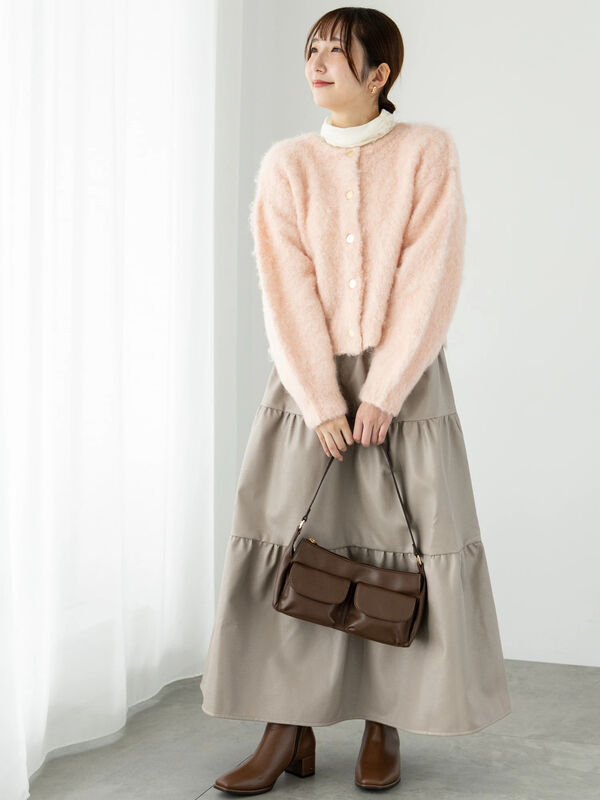 RaRaです！ フェイクレザー切替スカート（ボトムス/スカート）【セール】｜Te