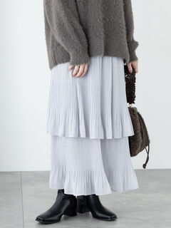 piu1uguale3GOLF/レディース用イージースカート/グレー2 piu1uguale3GOLF/レディース用イージースカート/グレー2