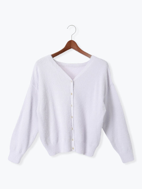 ラメフェザー前後2WAYメタルボタンニット（トップス/ニット・セーター