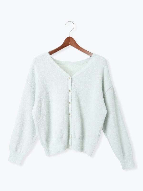 ラメフェザー前後2WAYメタルボタンニット（トップス/ニット