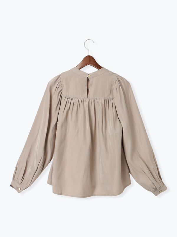 471* 新品 BEIGE, ベイジ, DION ギャザーブラウス 4 極美品】DION / ギャザーブラウス BEIGE ベイジ