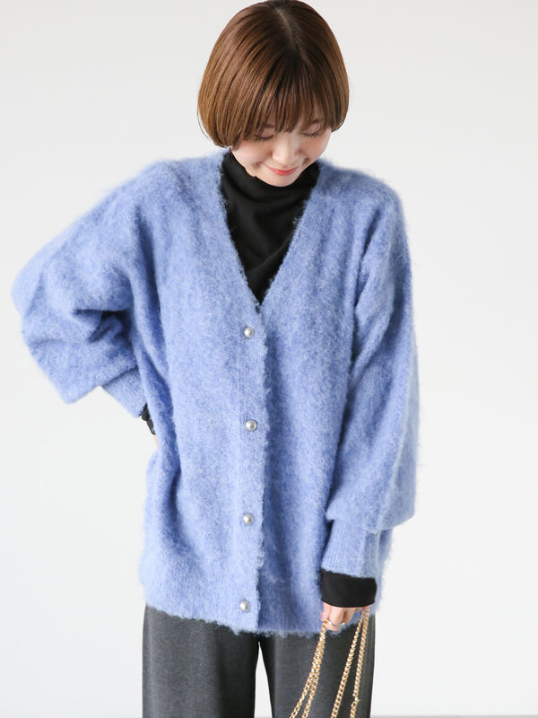 試着のみ♡ルネ♡カーディガン 起毛Vネックカーディガン（トップス/カーディガン）【セール
