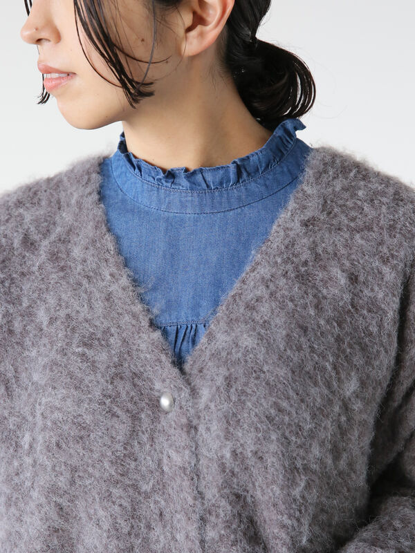 ルネ♡ Vネック シアーカーディガン 34 シアー Vネック カーディガン 5SL