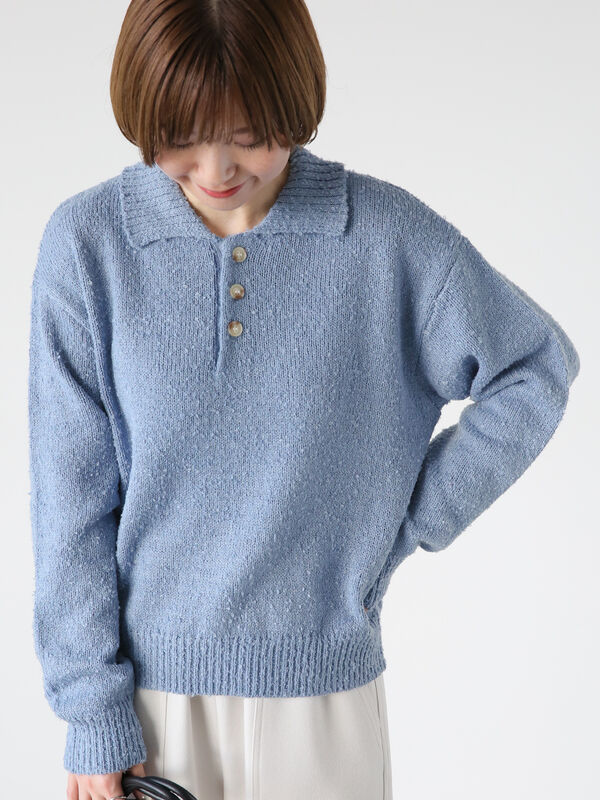 ブークレニットポロシャツ（トップス/ニット・セーター）【セール