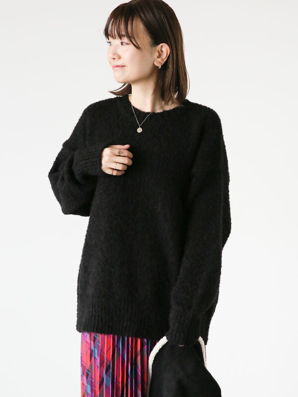 ブークレクルーネックニット（トップス/ニット・セーター）【セール