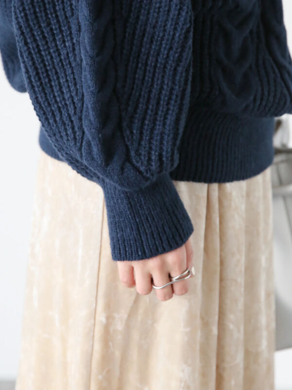 ハイネックケーブル編みニット（トップス/ニット・セーター）【セール