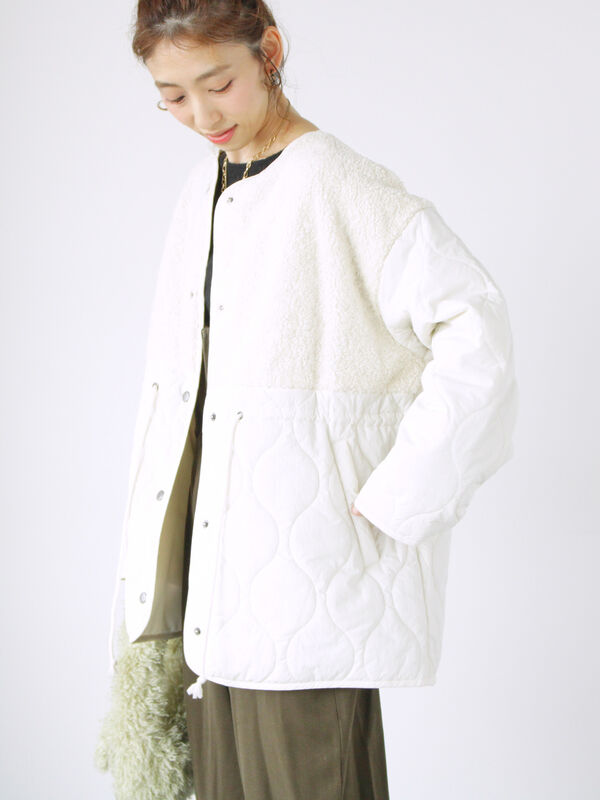 ボアキルト切替コート（アウター/コート）【セール】｜Lugnoncure