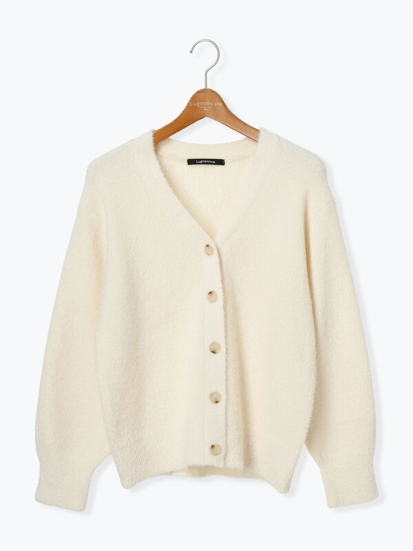 Vネックフェザーカーディガン（トップス/カーディガン）【セール