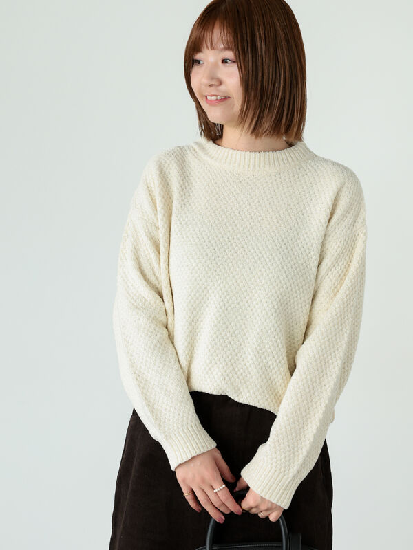 美品　クレプスキュール　サマーニット　鹿子編み　生成り　日本製 美品 クレプスキュール サマーニット 鹿子編み 生成り 日本製
