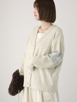 起毛Vネックカーディガン（トップス/カーディガン）【セール