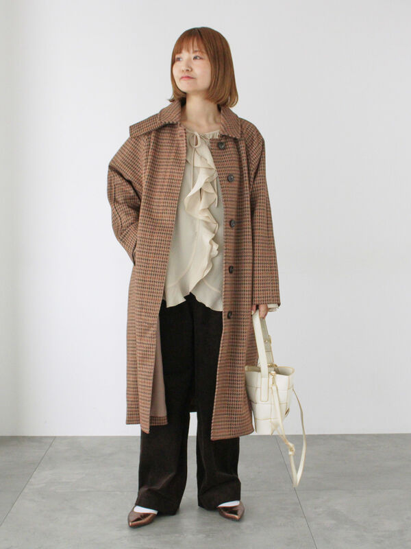 ウールライクステンカラーコート（アウター/コート）【セール