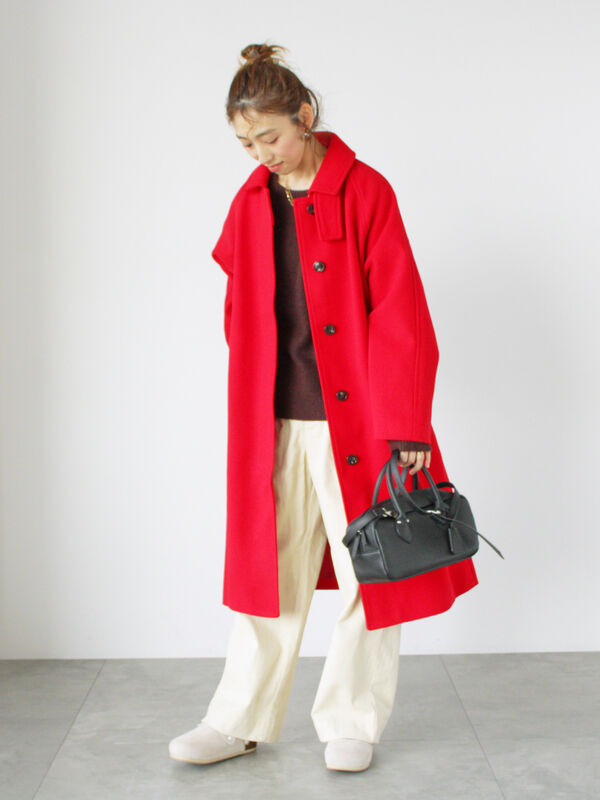 ウールライクステンカラーコート（アウター/コート）【セール