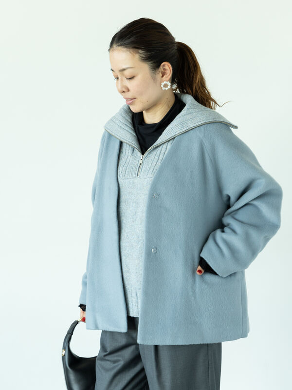 ノーカラーシャギーコート(アウター/コート)【セール】|Lugnoncure ノーカラーシャギーコート(アウター/コート)【セール】|Lugnoncure