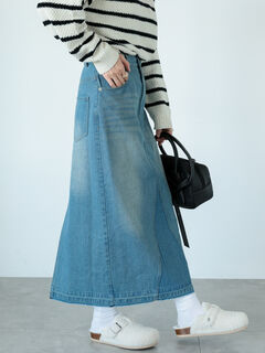 最終価格 カネコイサオ♡扇子柄♡綿ローンのギャザースカート ピンク